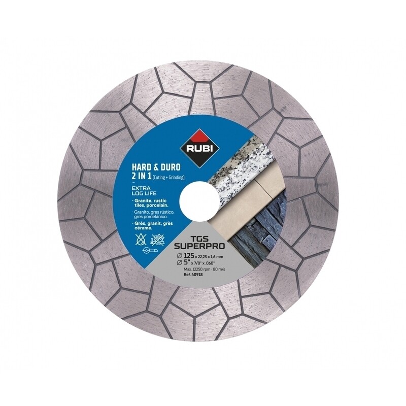 Kotúč DIA rezný a brúsny Rubi TGS 125 SUPERPRO
