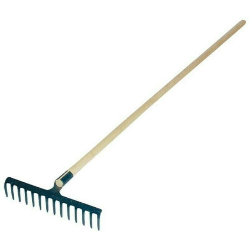 Kovové hrable 14 zubov s násadou 160 cm