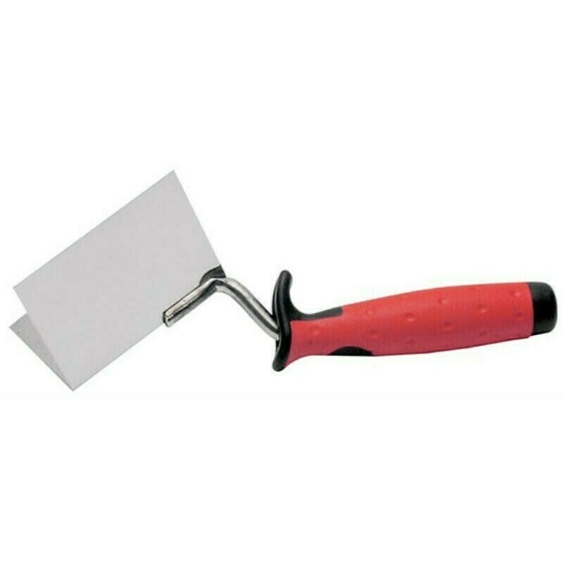 Rohová nerezová lyžica 80x60x60 mm s gumovou rúčkou