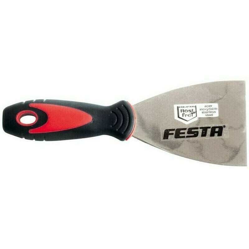 Nerezová špachtľa 60 mm s gumovou rúčkou