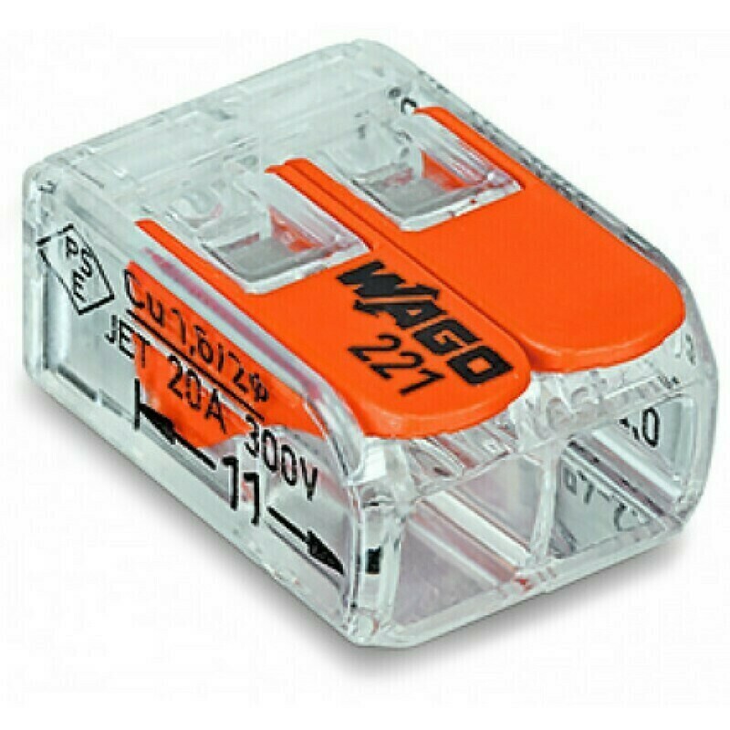 Svorka krabicová 2x4 mm2, WAGO 221-412