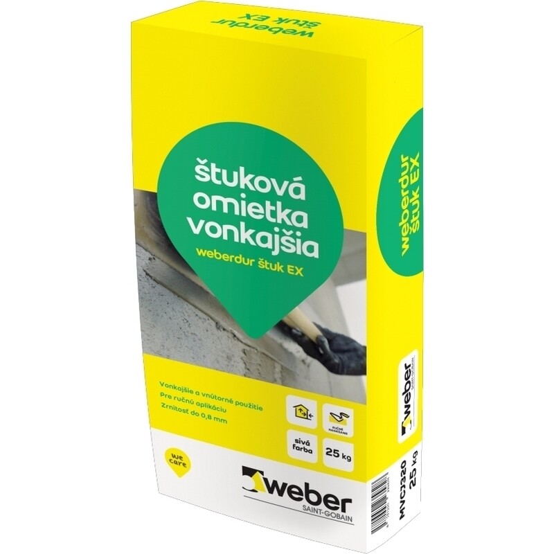 Štuk vonkajší weberdur EX 25 kg