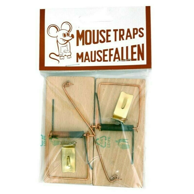 Drevená pasca na myši, 2ks/bal.