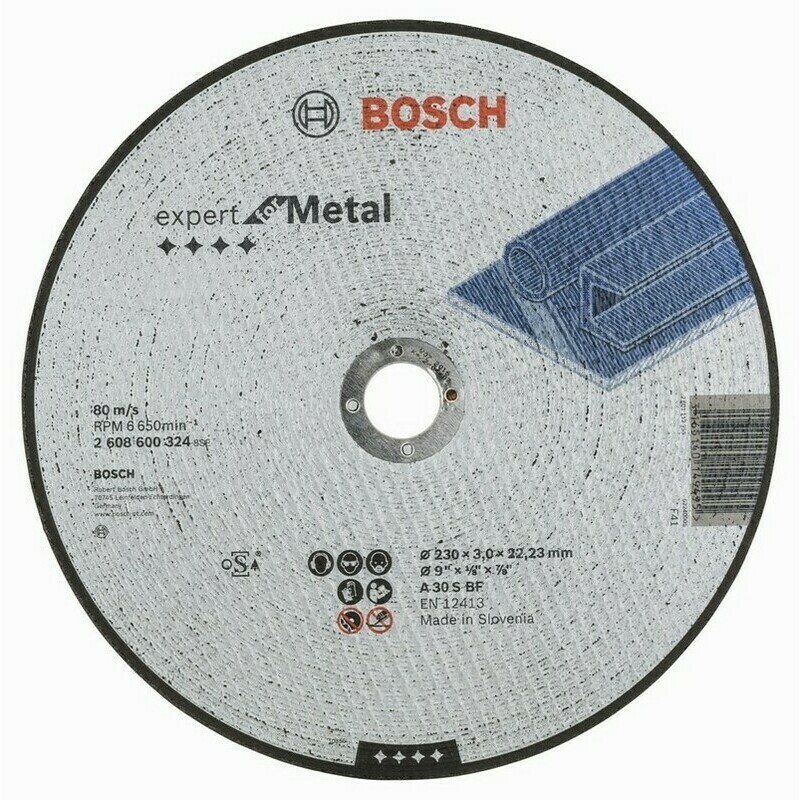 Rovný rezací kotúč na kov Bosch Expert for Metal, priemer 230 mm (25ks/obj)