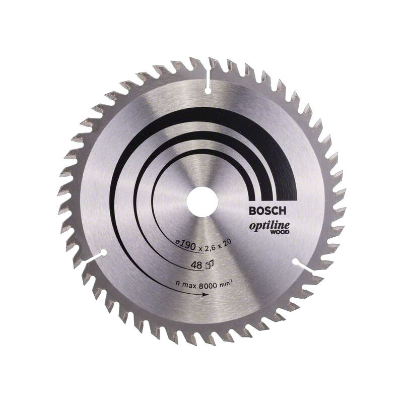 Kotúč pílový na drevo Bosch Standard for Optiline Wood 190×20/16×2,6 mm 48 zubov