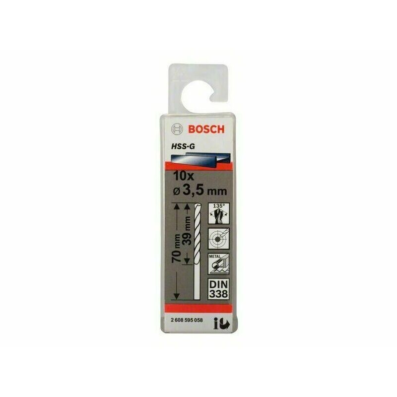 BOSCH Vrták do kovu HSS-G, 3,5x39x70mm 10ks 1bal/ob