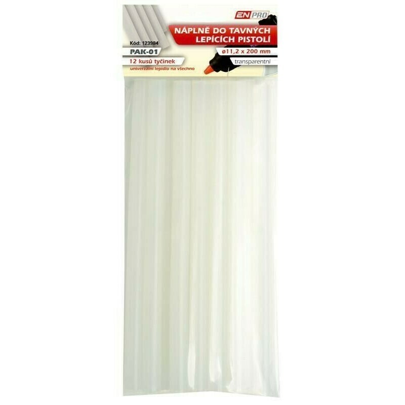 Tavné číre lepidlo PAK 01, priemer tyčinky 11,2 mm, sada 12ks/bal.