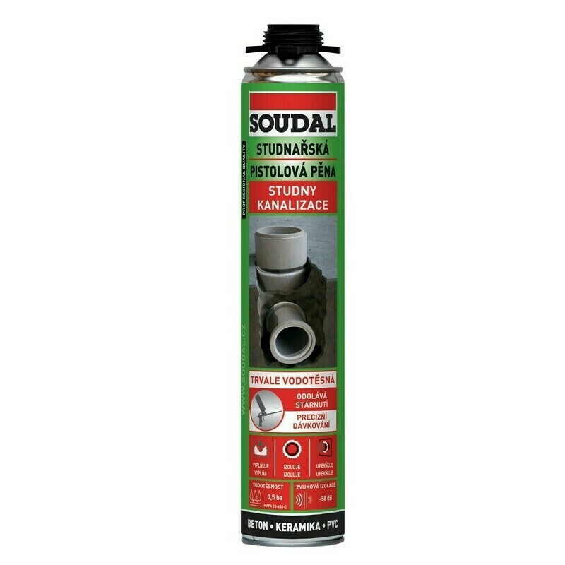 Pena studniarska Soudal pištoľová 750 ml