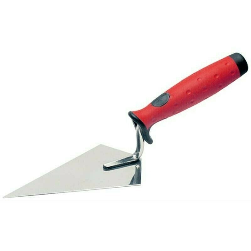 Pokrývačská nerezová lyžica 140 mm s gumovou rúčkou