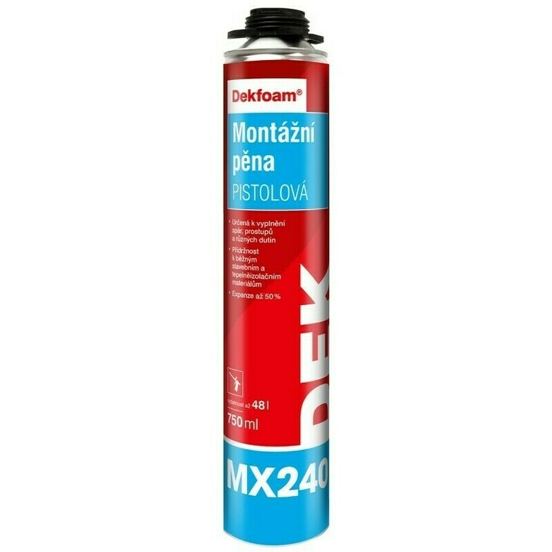Pena montážna DEKFOAM MX240 pištoľová 750 ml