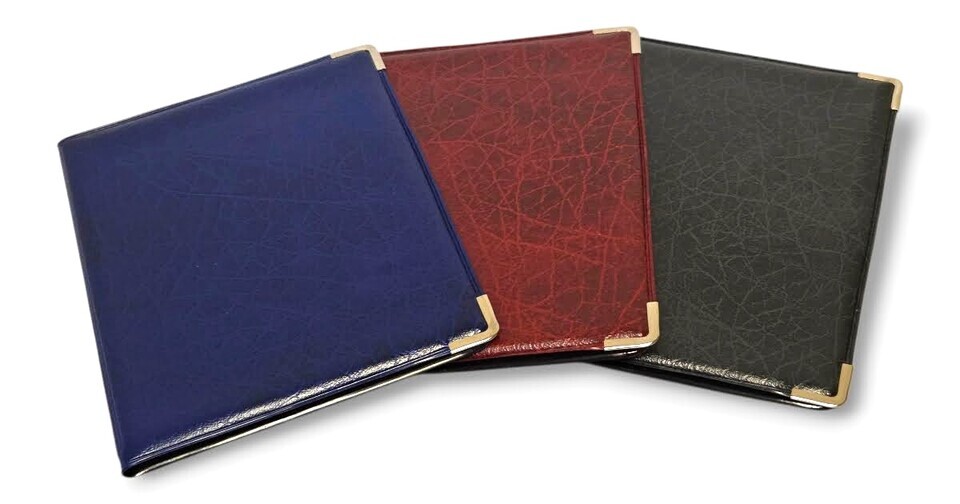 Puzdro na doklady s kovovými rožkami 10x13cm,mix farieb - náhodná