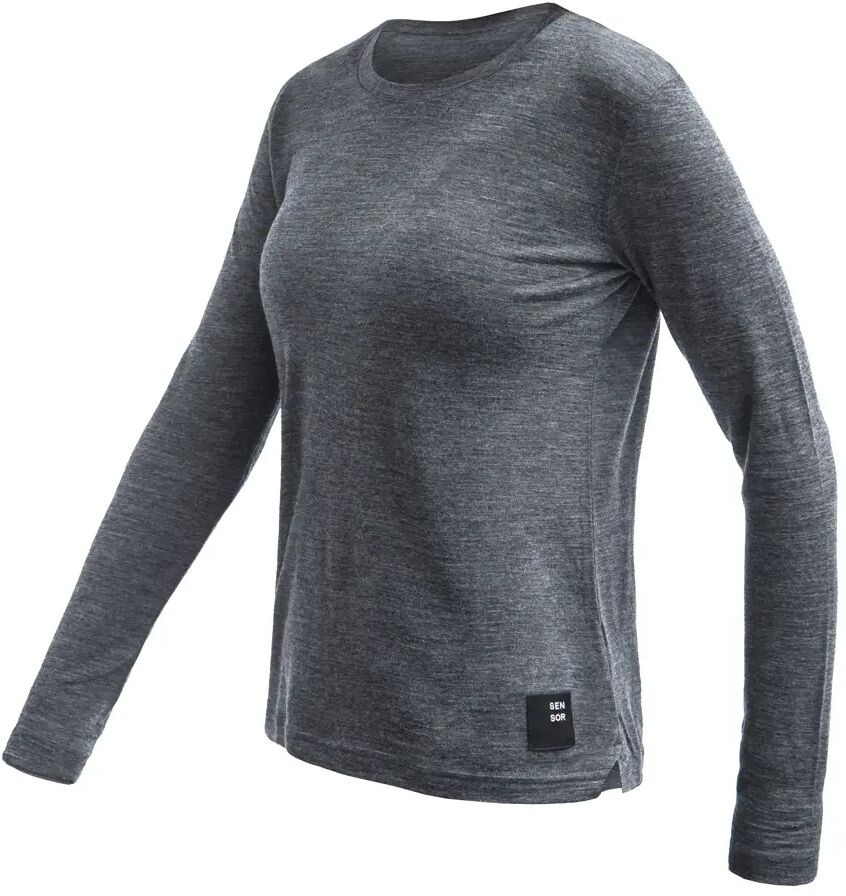 SENSOR MERINO LITE dámske tričko dl.rukáv anthracite gray Veľkosť: S