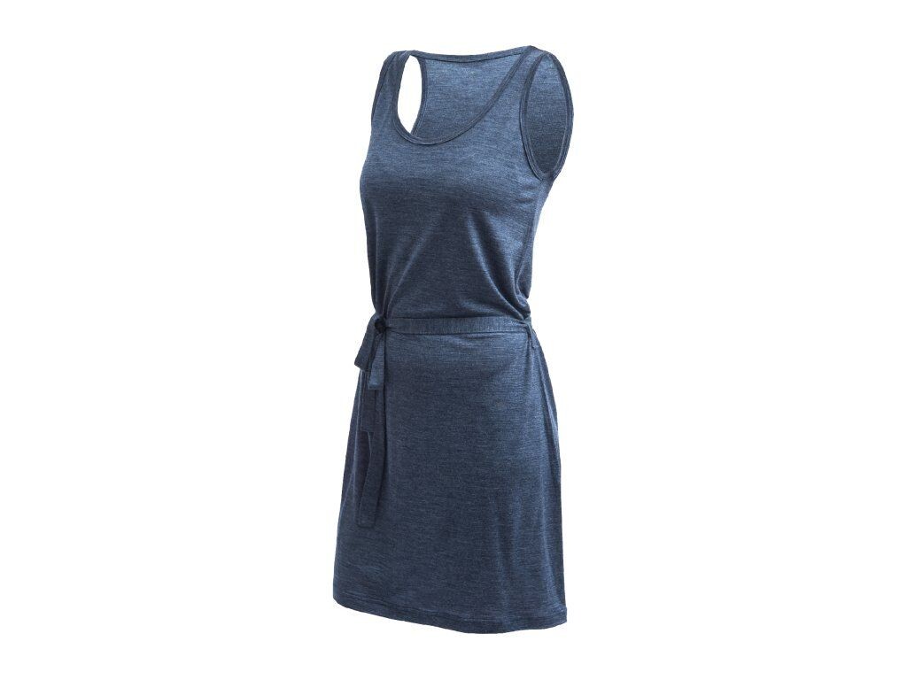 SENSOR MERINO LITE šaty bez rukávov mottled blue S Veľkosť: S
