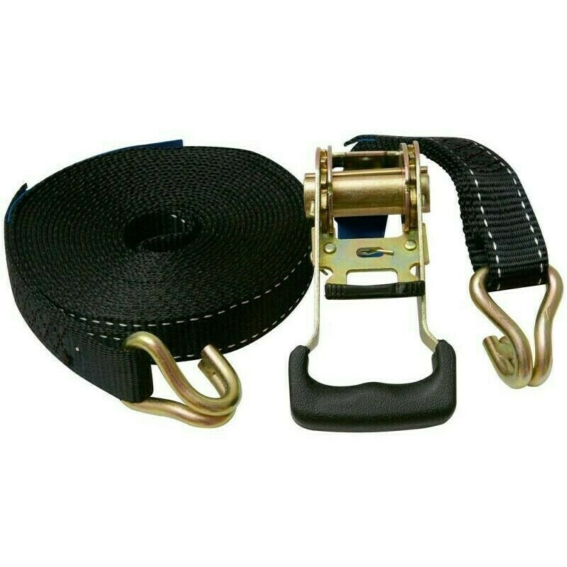 Upínací račňový pás s hákmi 6 m, 1 500 kg