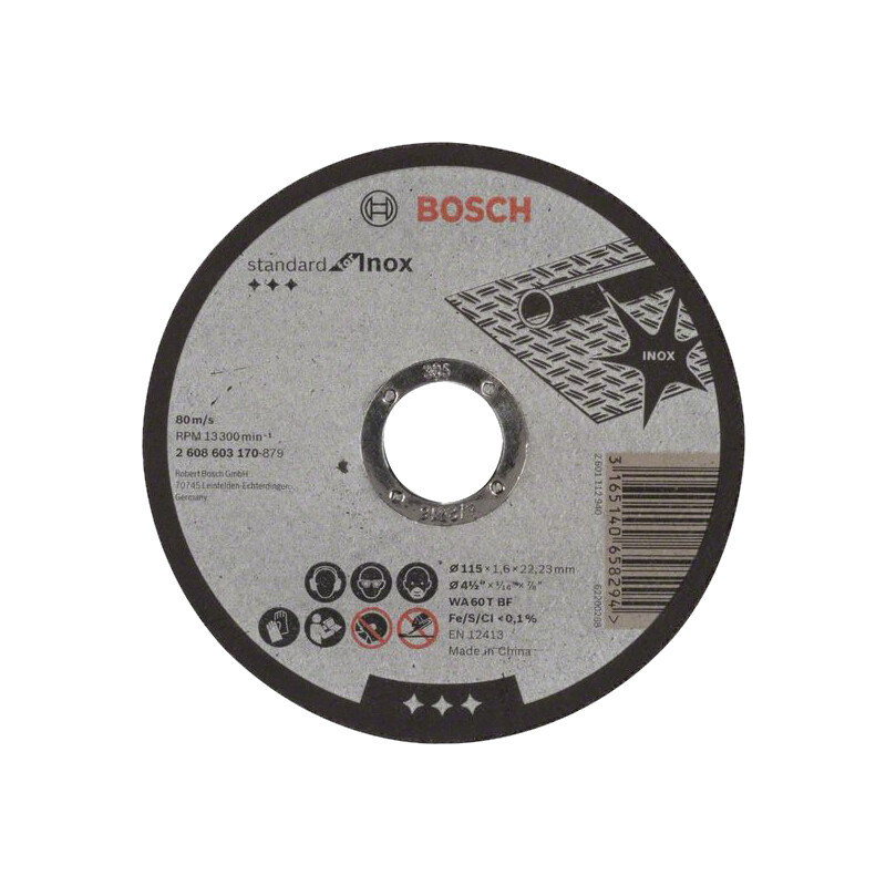 Kotúč korundový Bosch Standard for Inox 115×22,23×1,6 mm