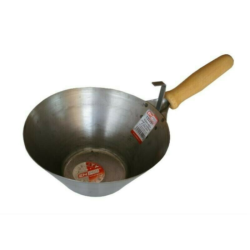 Oceľová naberačka ENCO s drevenou rúčkou 185 mm