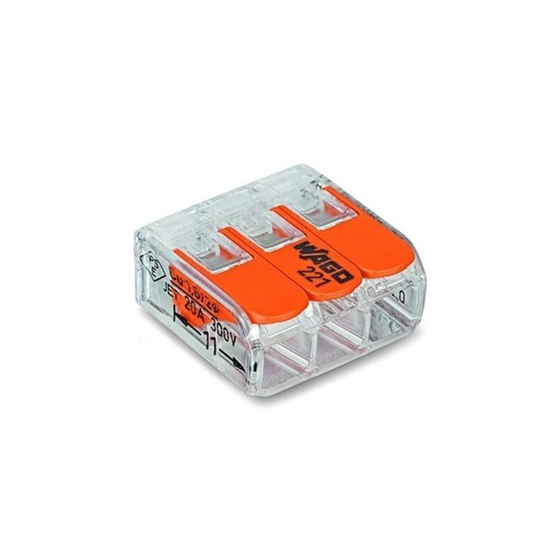 Svorka krabicová 3x4 mm2, WAGO 221-413