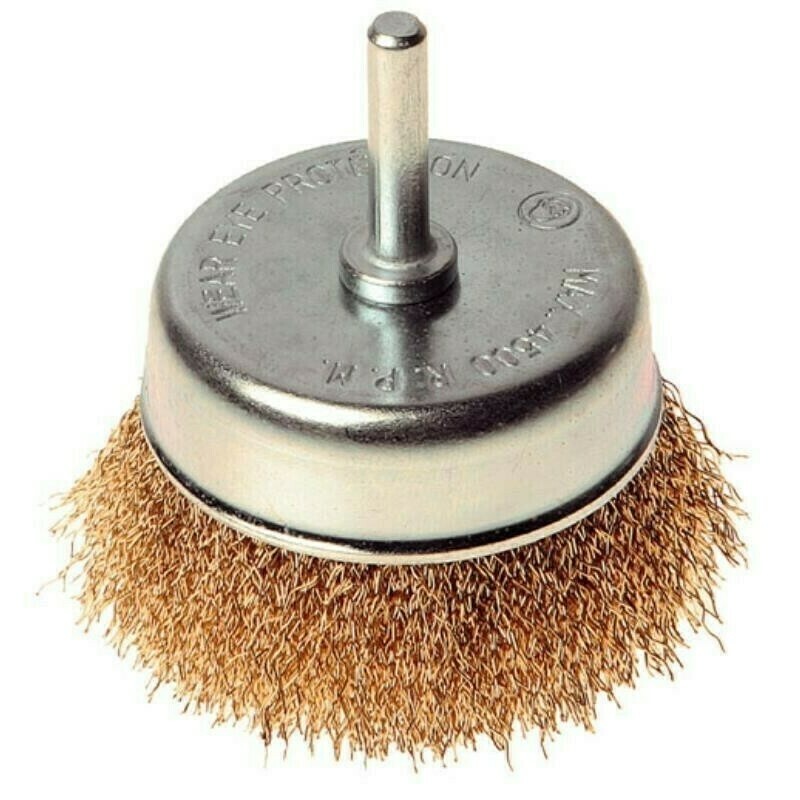 Hrnčeková kefa, vlnitá, so stopkou 75 mm