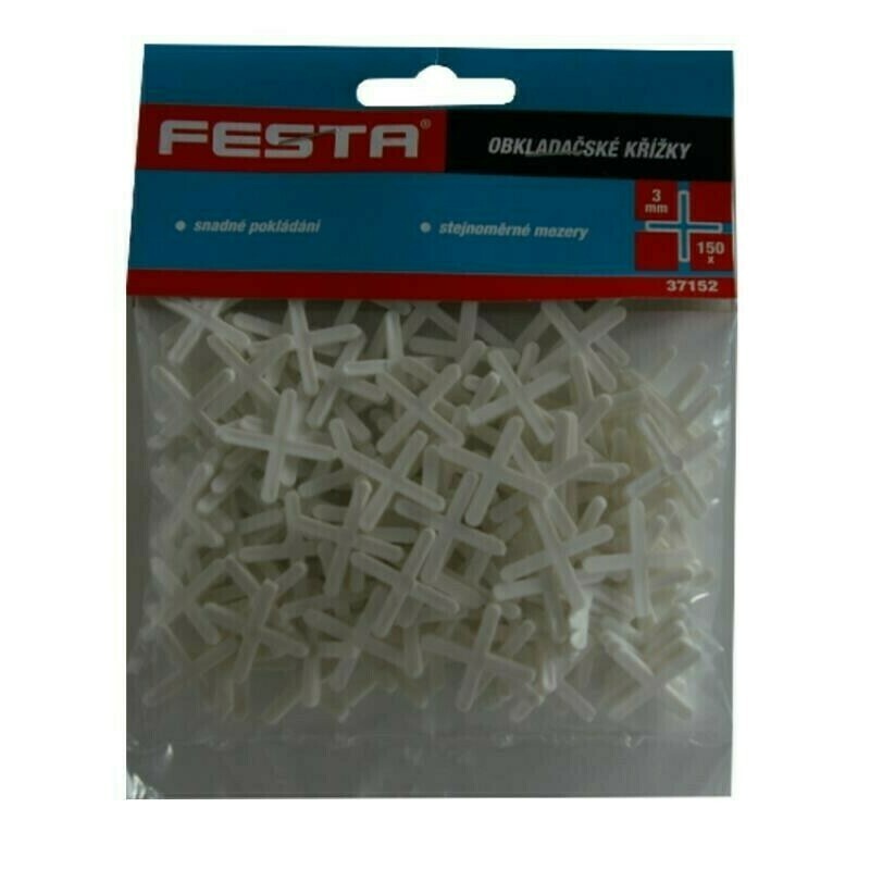 Obkladačské plastové krížiky  5,0 mm, 75ks/bal.