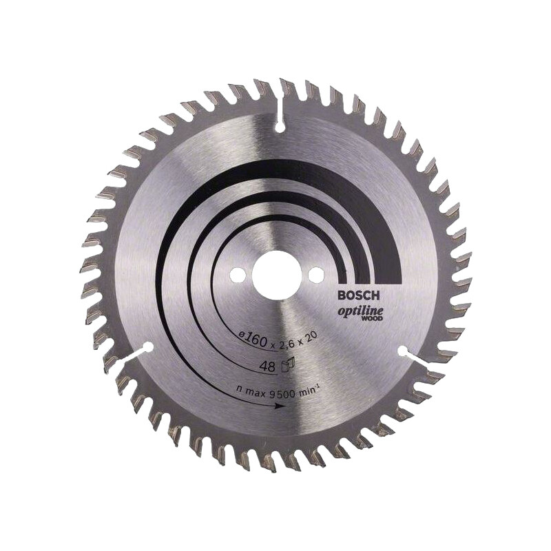 Kotúč pílový na drevo Bosch Standard for Optiline Wood 160×20/16×2,6 mm 48 zubov