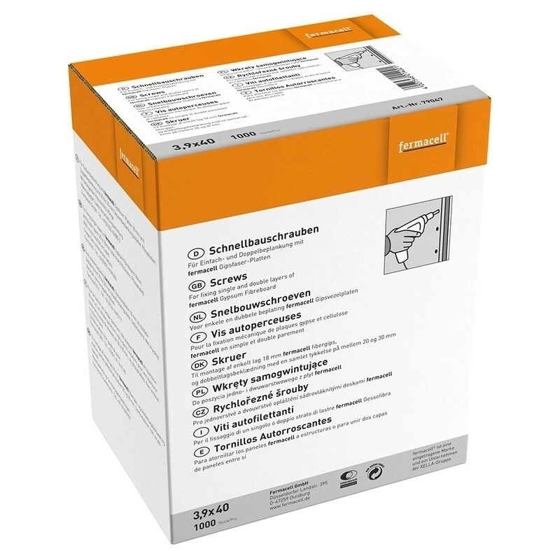 Skrutky rýchlorezné Fermacell 3,9×40 mm 1000 ks/bal.