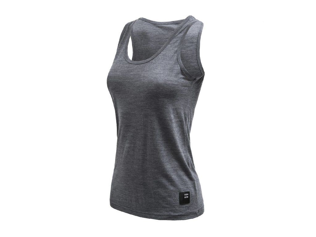 SENSOR MERINO LITE dámske tričko bez rukávov anthracite gray S Veľkosť: S