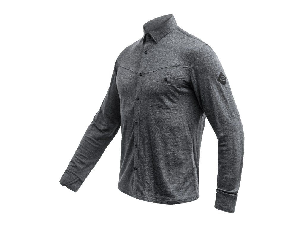 SENSOR MERINO LITE unisex košeľa dl.rukáv anthracite gray M Veľkosť: M
