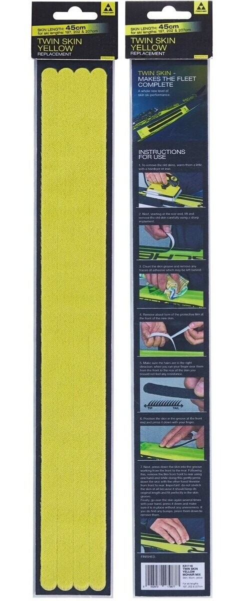 Fischer Twin Skin Yellow Mohair Narrow Veľkosť: 45 cm