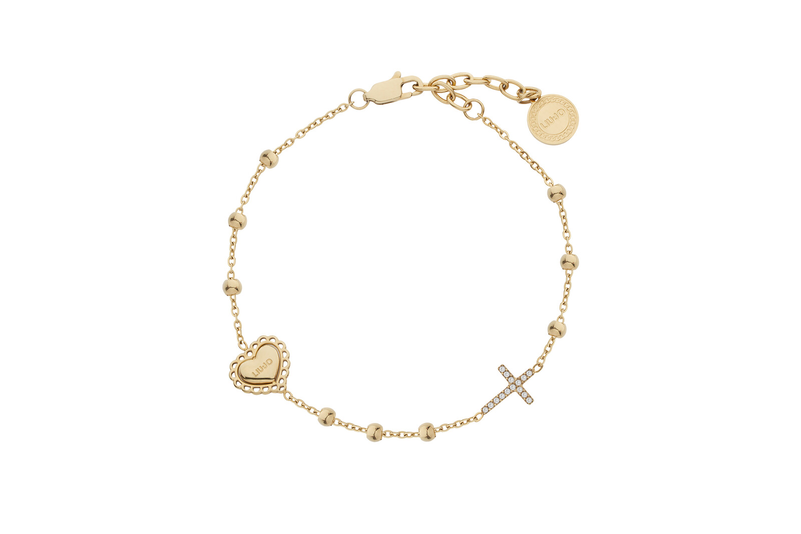 Liu Jo Pozlátený náramok s kryštálmi Icones LJ3202