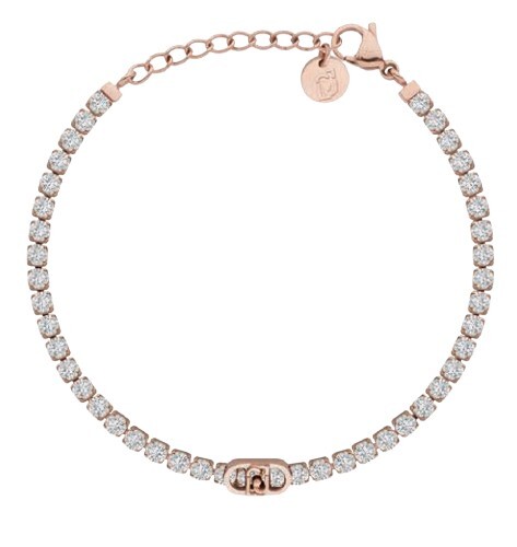 Liu Jo Tenisový pozlátený náramok s kryštálmi Stones LJ3218