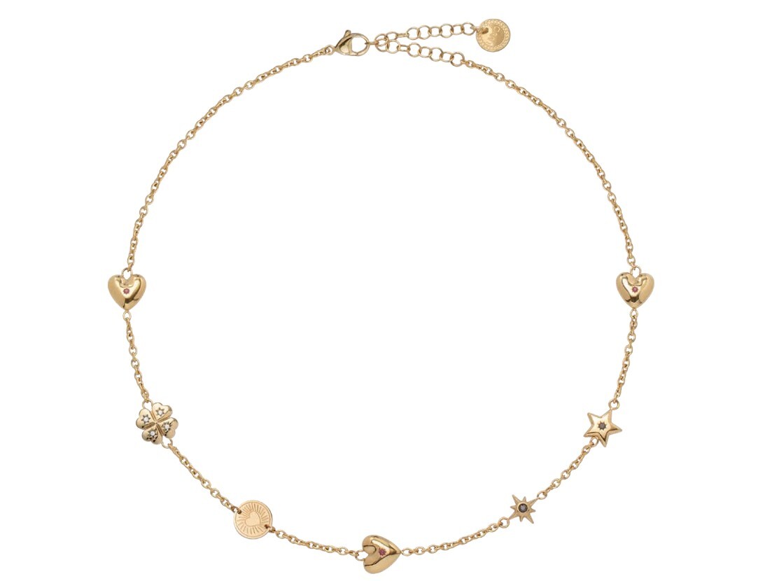 Liu Jo Pozlátený dámsky náhrdelník s kryštálmi Icones LJ3176