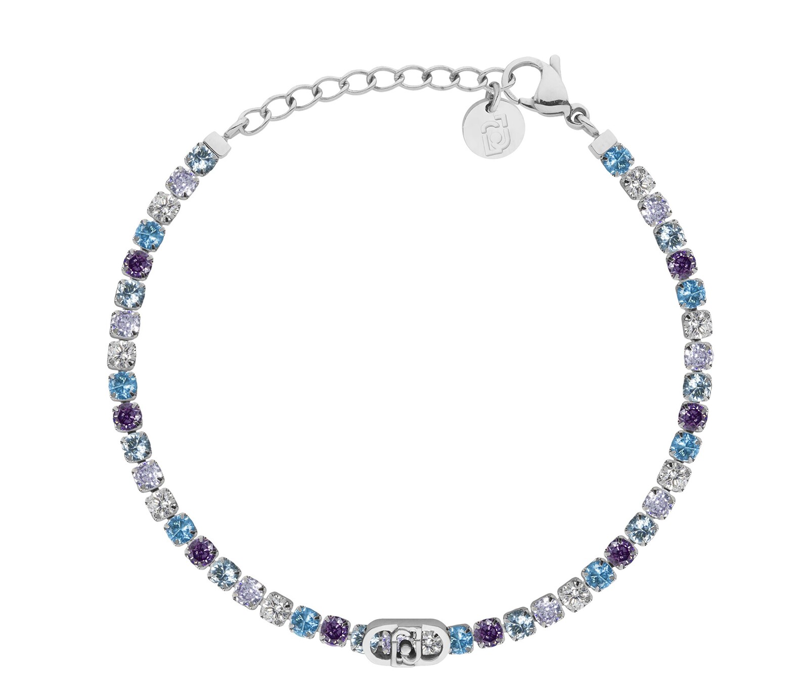 Liu Jo Tenisový oceľový náramok s kryštálmi Stones LJ3216