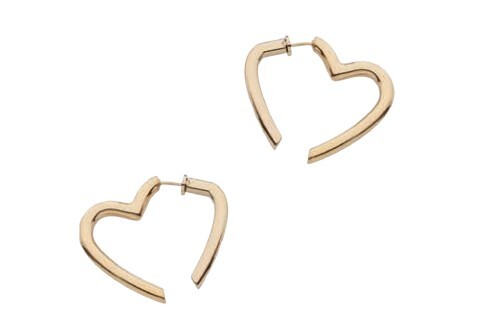 Liu Jo Pozlátené oceľové náušnice Srdce Icones LJ3198