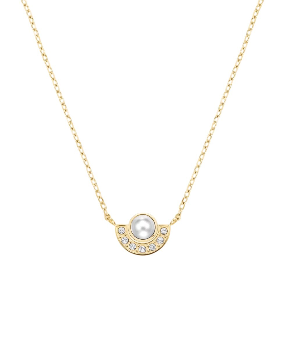 Rosefield Elegantný pozlátený náhrdelník s perlou JNPCG-J1292