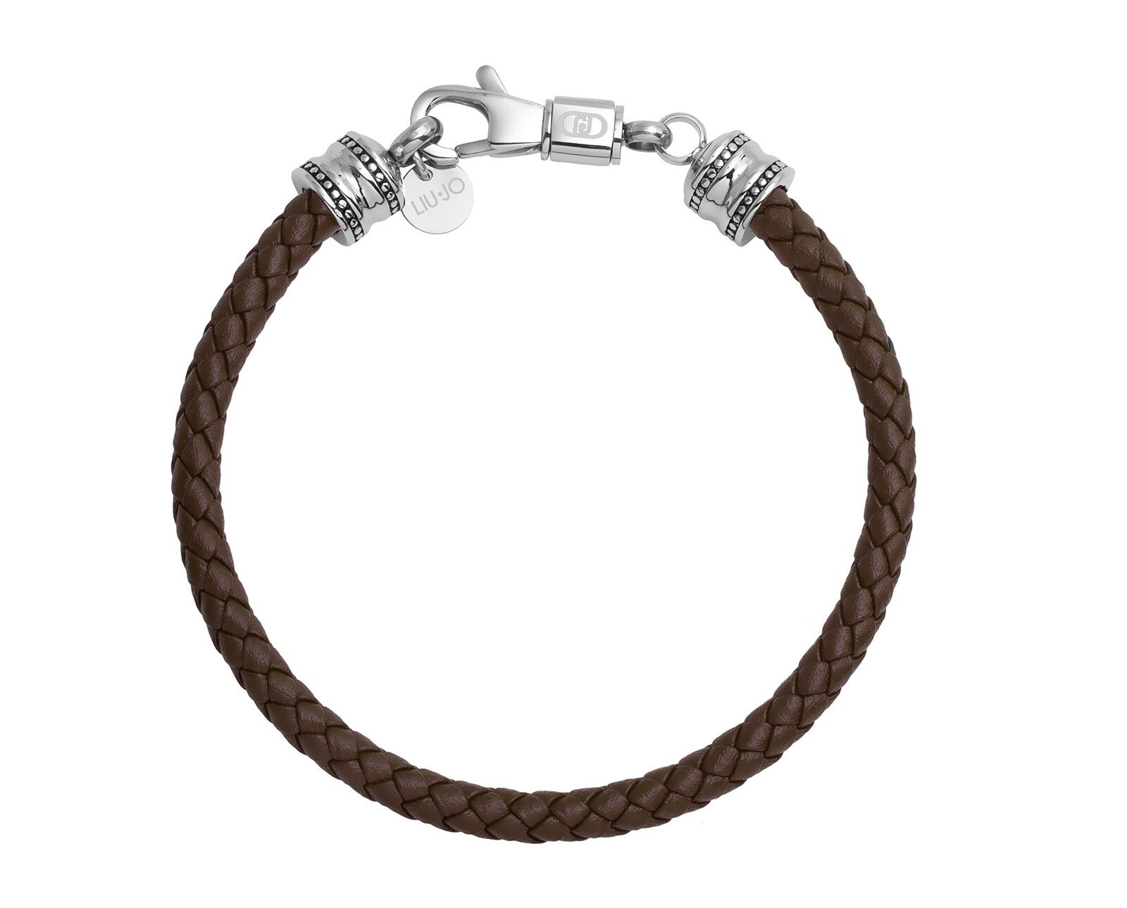 Liu Jo Hnedý kožený náramok pre mužov MLJ672