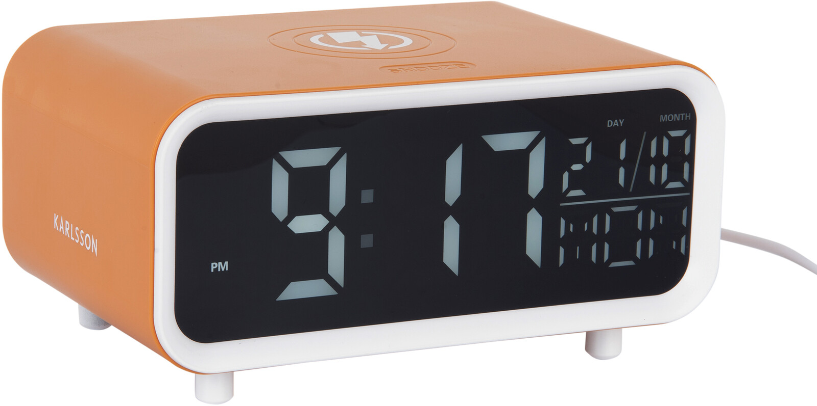 Karlsson Digitálne stolné hodiny s nabíjačkou smartfónov 6054YE