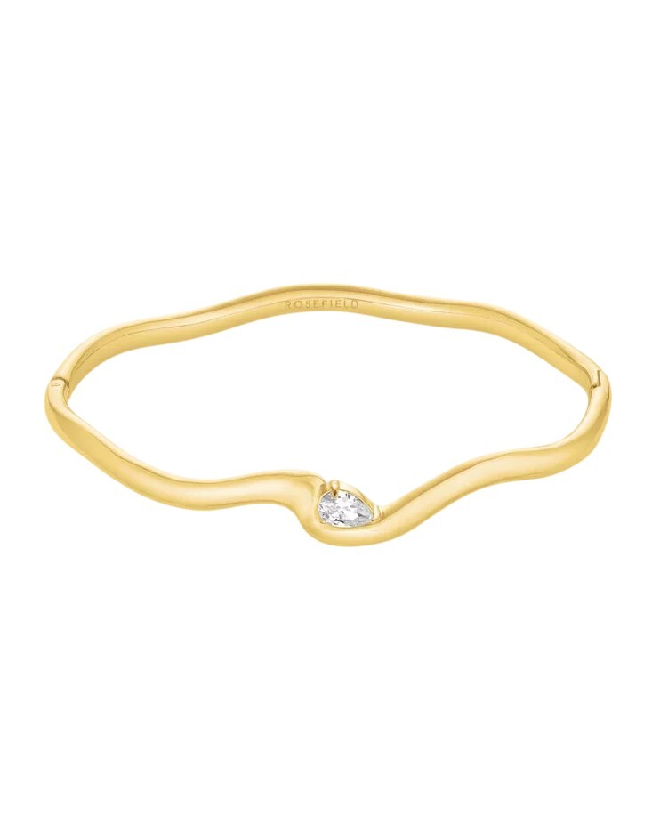 Rosefield Trblietavý pevný náramok s kryštálmi Wave JBMWG-J1303