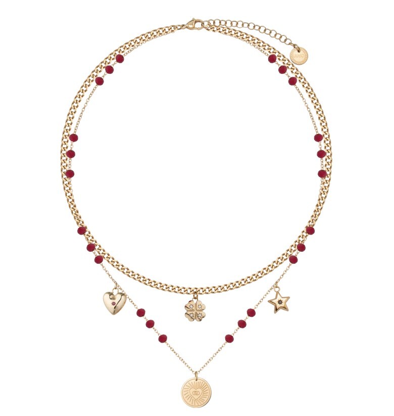 Liu Jo Pozlátený náhrdelník s príveskami Icones LJ3177