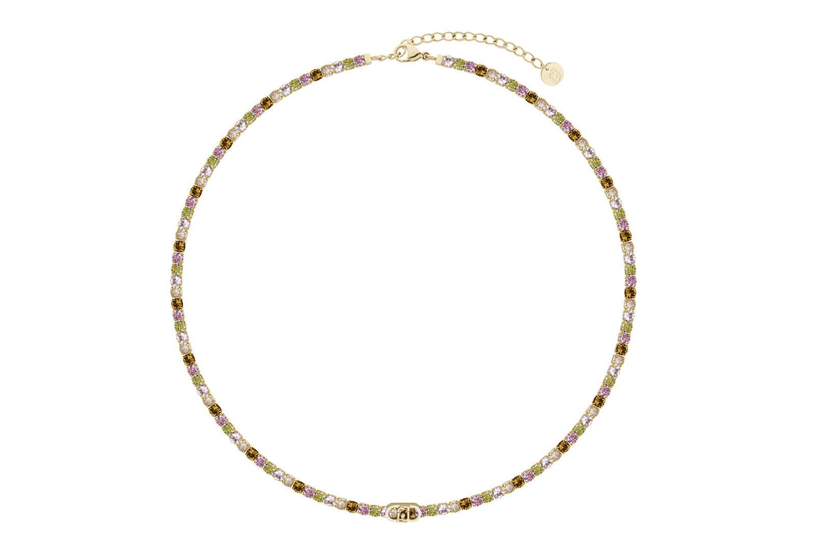 Liu Jo Pozlátený tenisový náhrdelník pre ženy Stones LJ3211