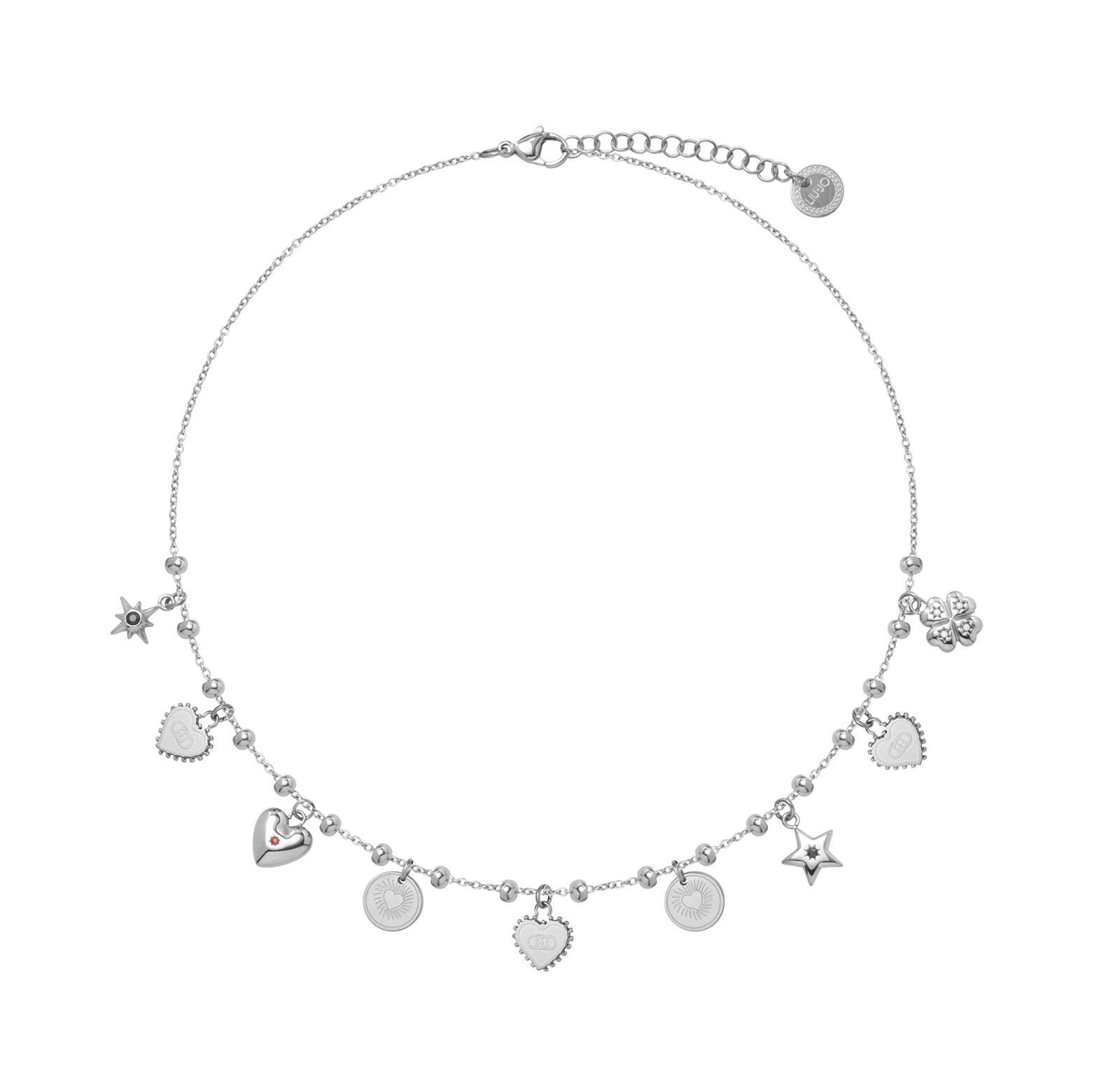 Liu Jo Dámsky oceľový náhrdelník s kryštálmi Icones LJ3161