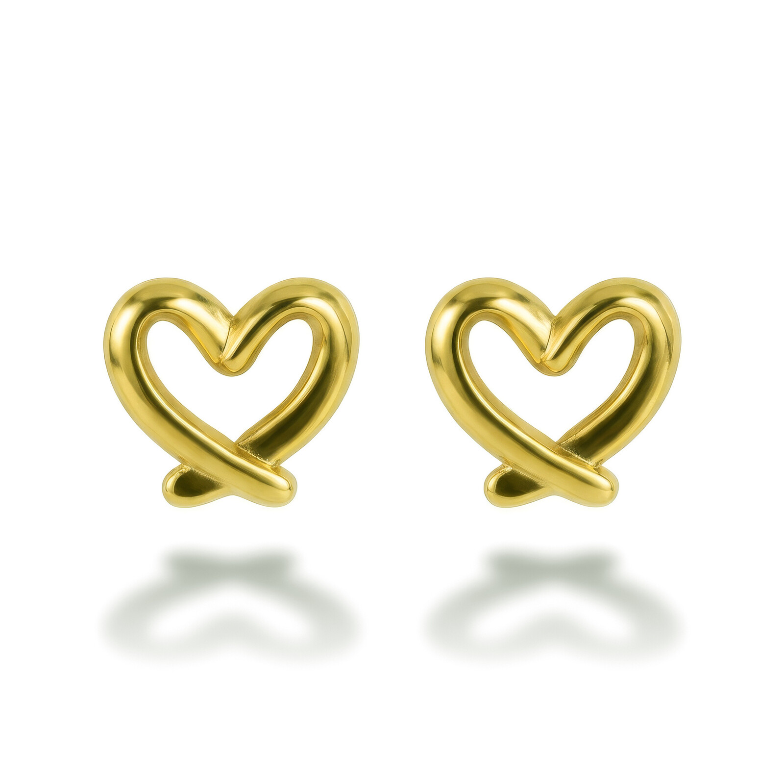 Emily Westwood Pozlátené náušnice Srdiečka Veloura EWE260780G