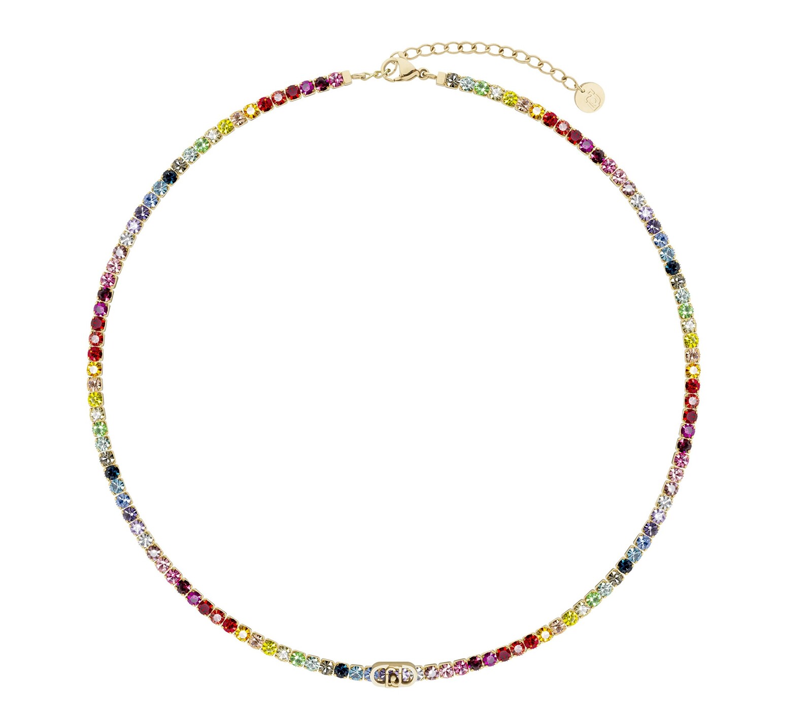 Liu Jo Tenisový dúhový náhrdelník s kryštálmi Stones LJ3221