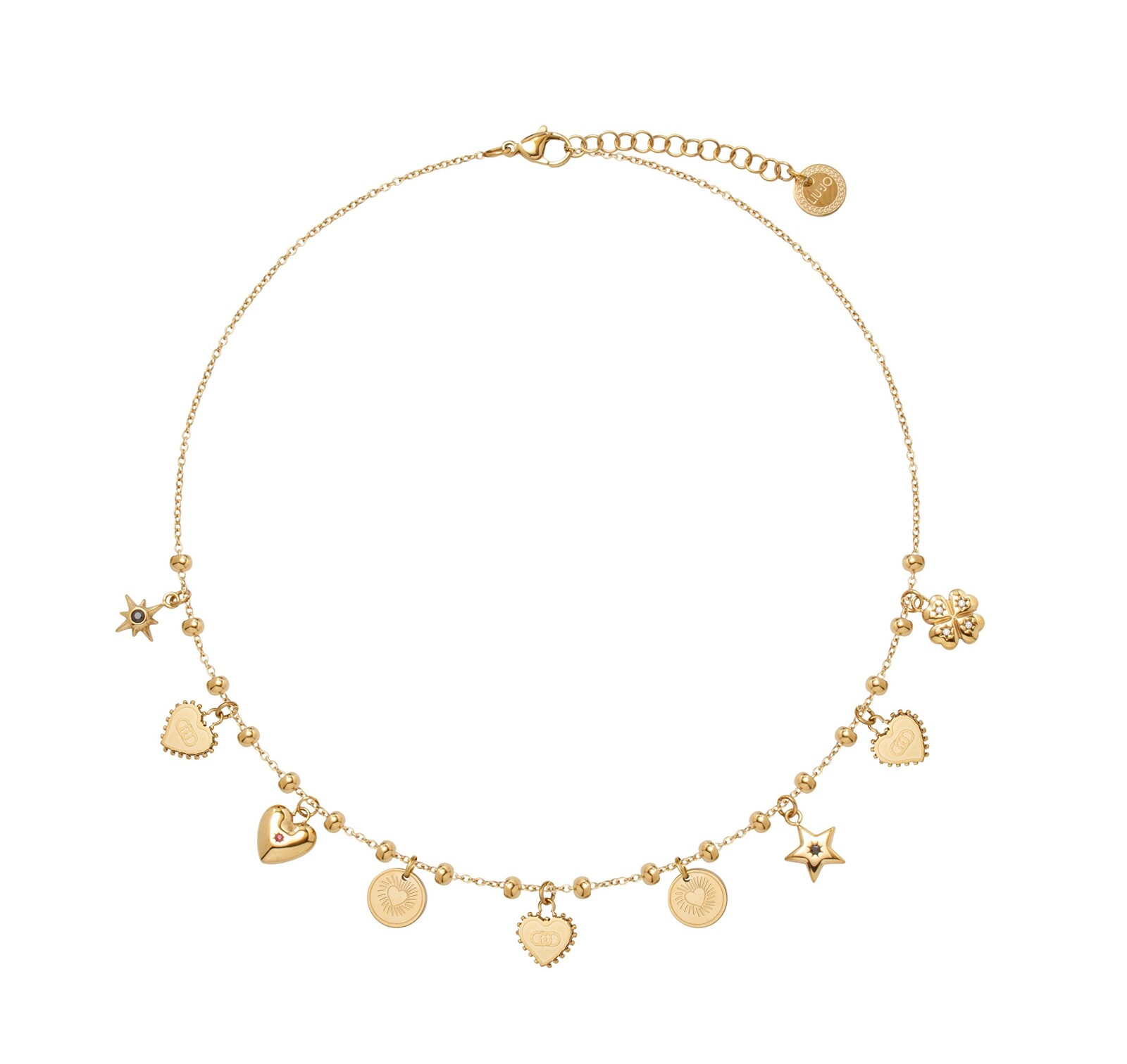 Liu Jo Dámsky pozlátený náhrdelník s kryštálmi Icones LJ3162