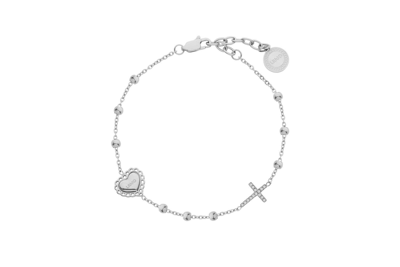 Liu Jo Oceľový náramok s kryštálmi Icones LJ3207