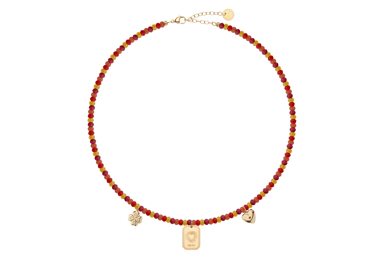 Liu Jo Farebný korálkový náhrdelník z ocele Icones LJ3155