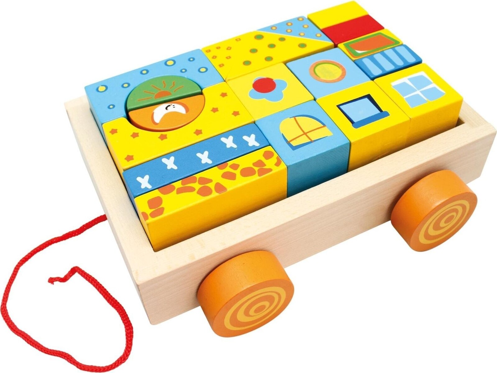 Bino Vozík s kockami, 19 ks