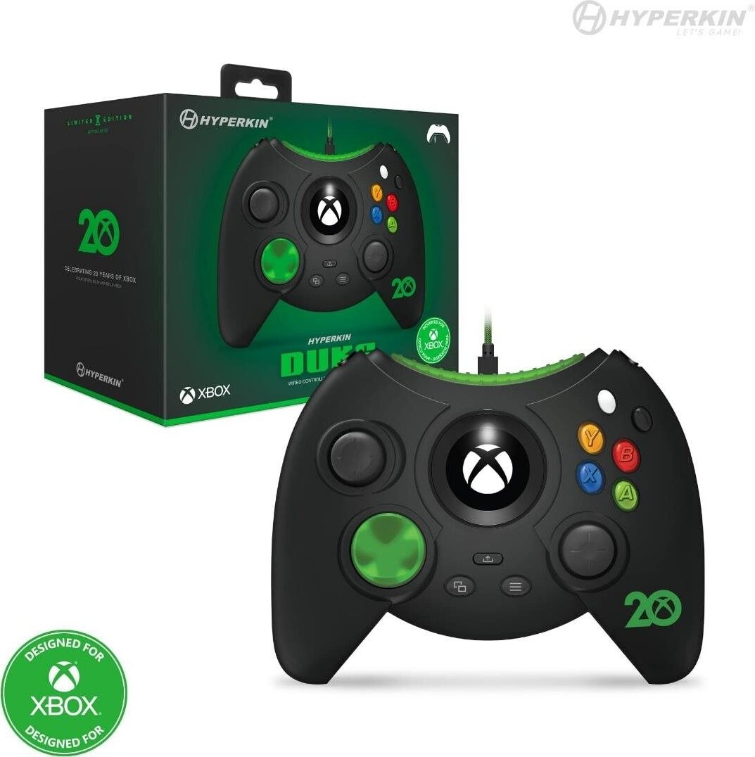 Hyperkin Duke Wired Controller (Xbox 20. Ann. LE) (Black) Official Licensed by Xbox