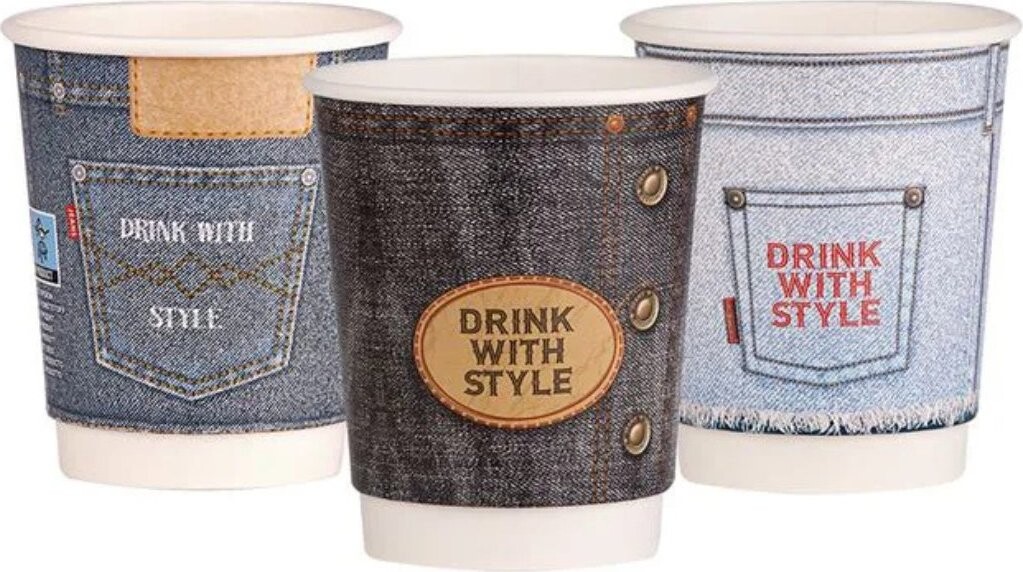 Intertan SA Tessera Kelímek papírový DW jeans design 220 ml, 25 ks