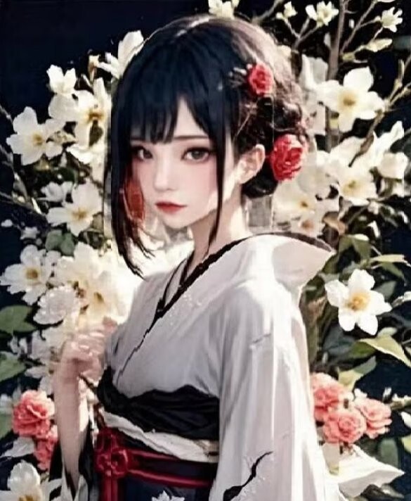 Norimpex Dievča v kimone 30 × 40 cm