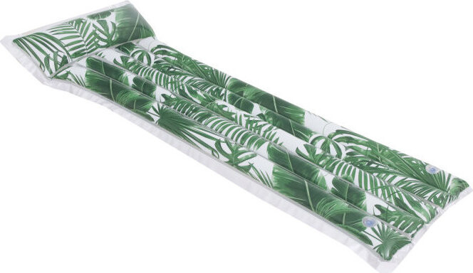 SunClub 33257 Nafukovací lehátko 171 × 66 cm, zelené listy